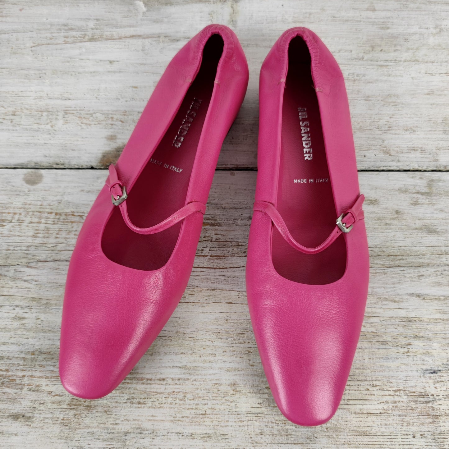 Ballerine Jil Sander in pelle rosa