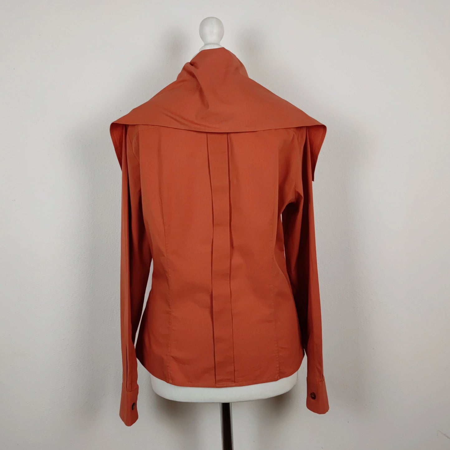 Camicia Gigli arancio con maxi collo