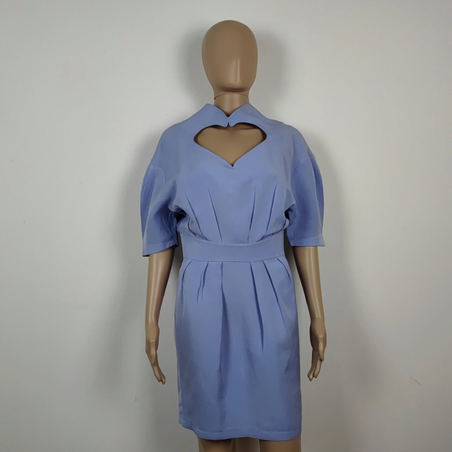 abito vintage Thierry Mugler azzurro con cuore