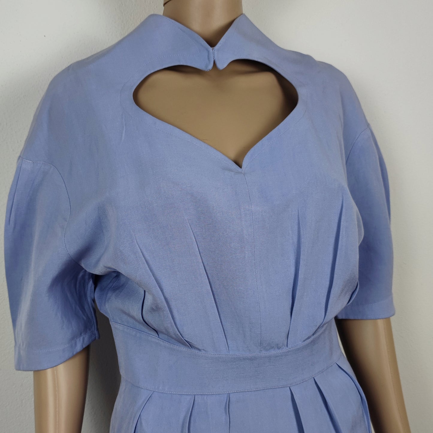 abito vintage Thierry Mugler azzurro con cuore