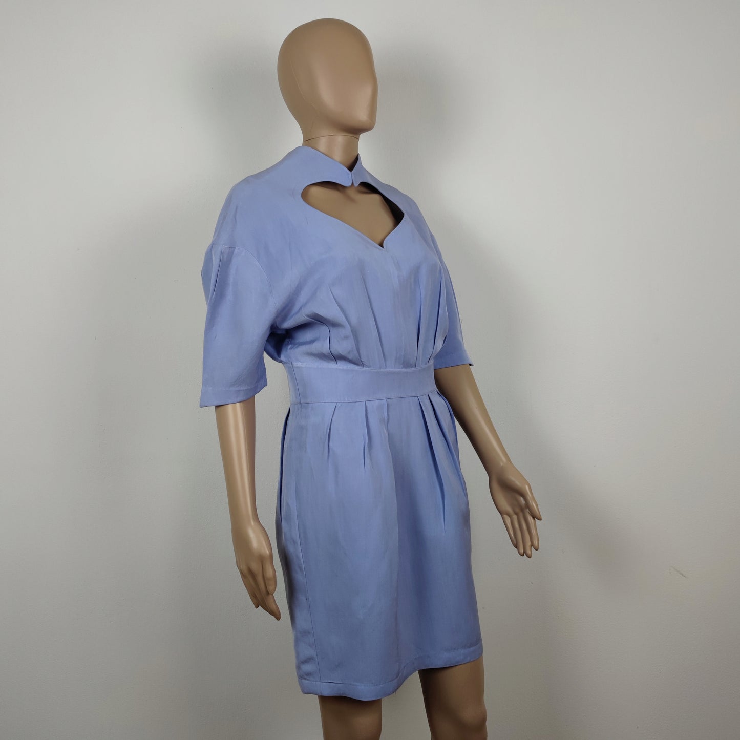 abito vintage Thierry Mugler azzurro con cuore