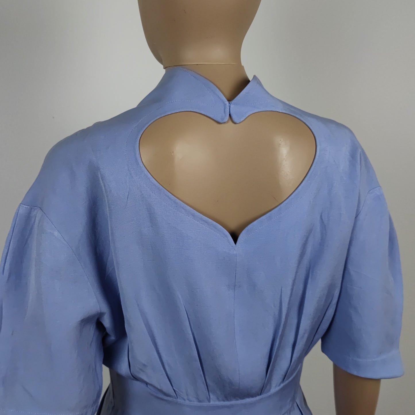 abito vintage Thierry Mugler azzurro con cuore