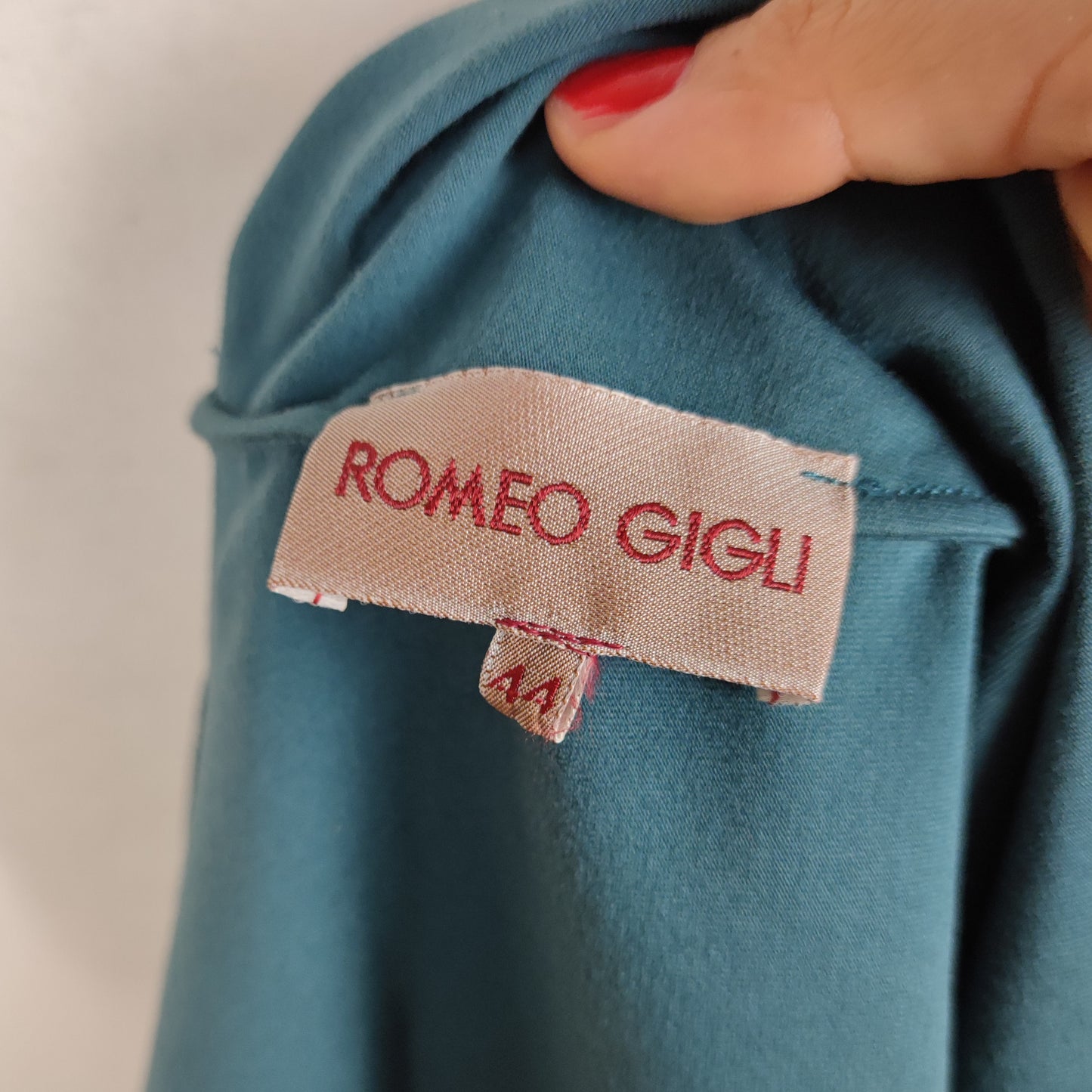 top monospalla Romeo Gigli color petrolio