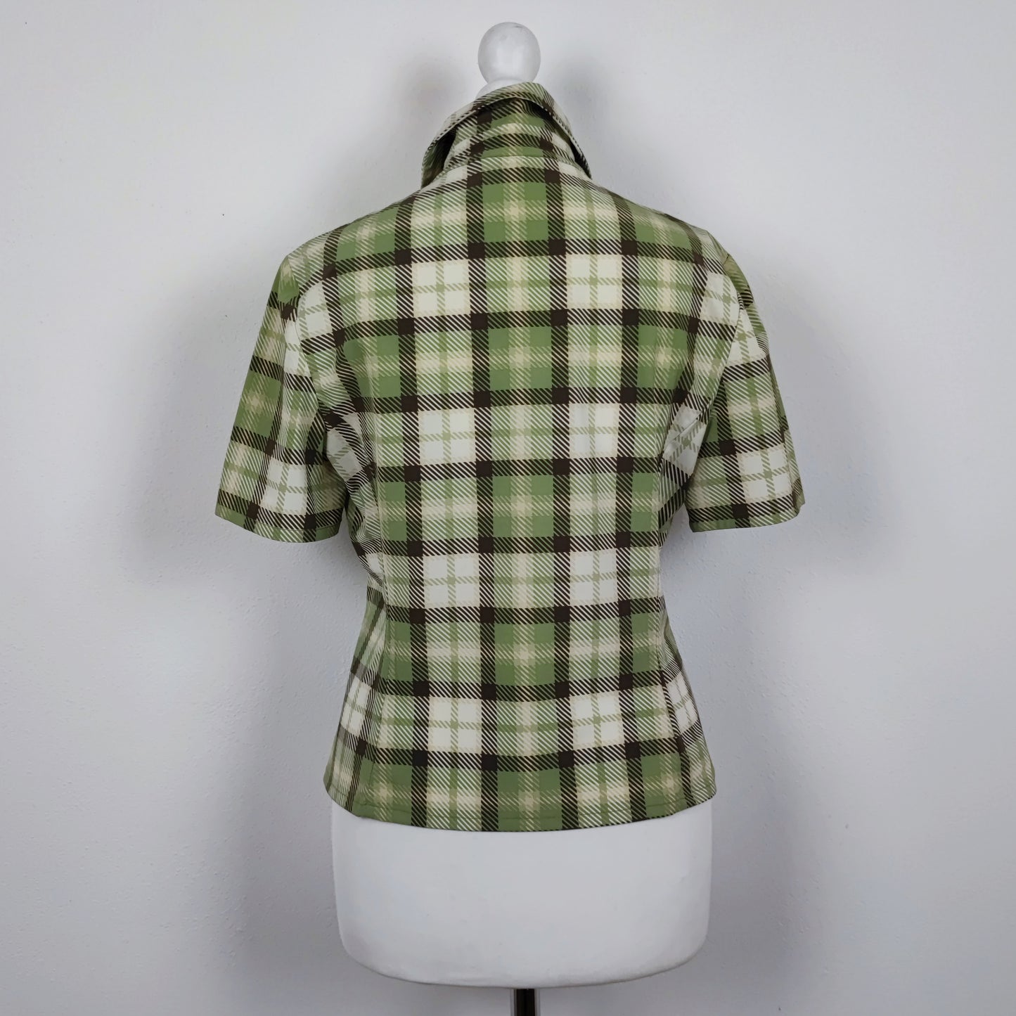 camicia verde a quadri