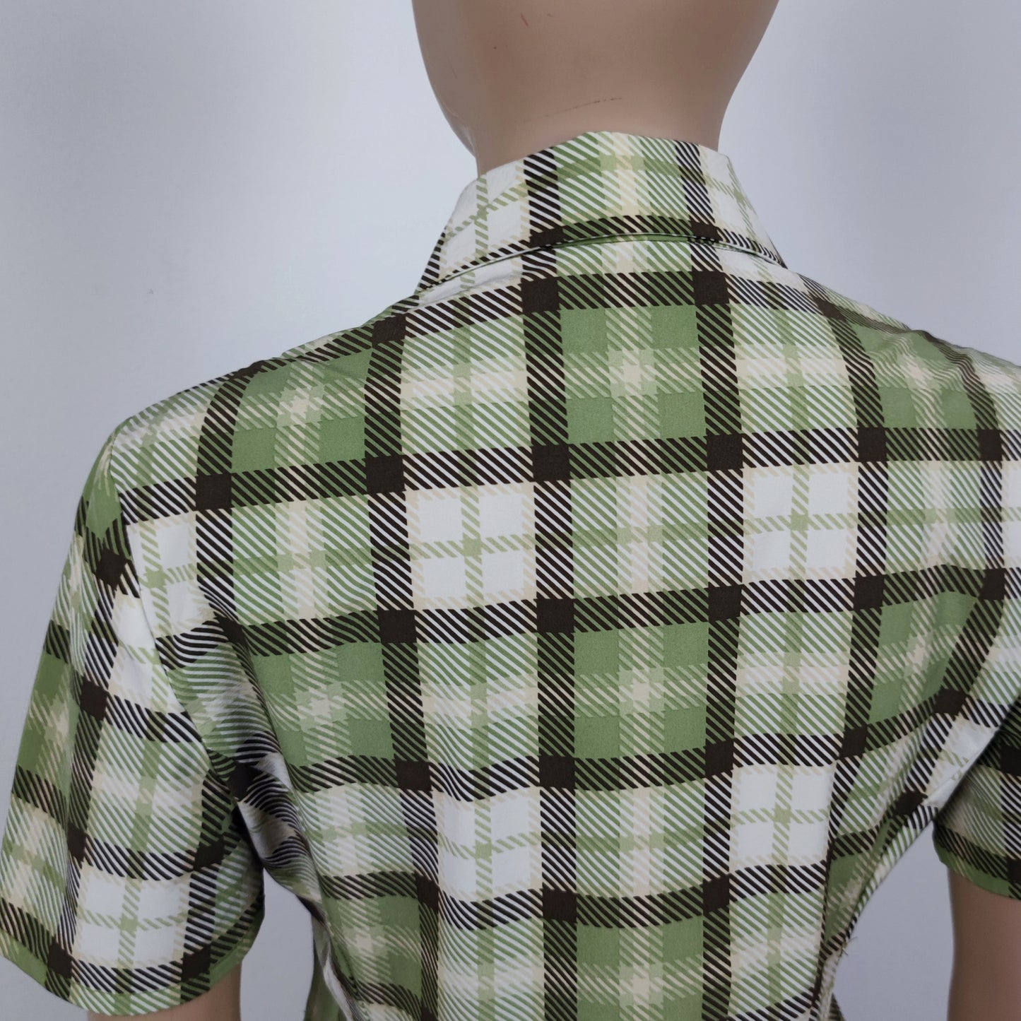 camicia verde a quadri