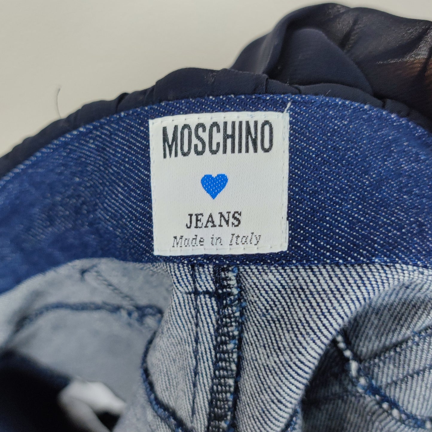 abito Moschino blu e denim