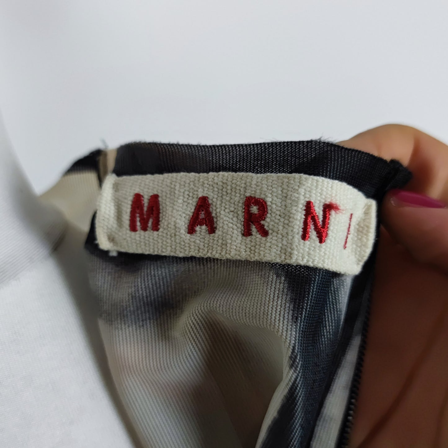 abito Marni stampa grigio - nero