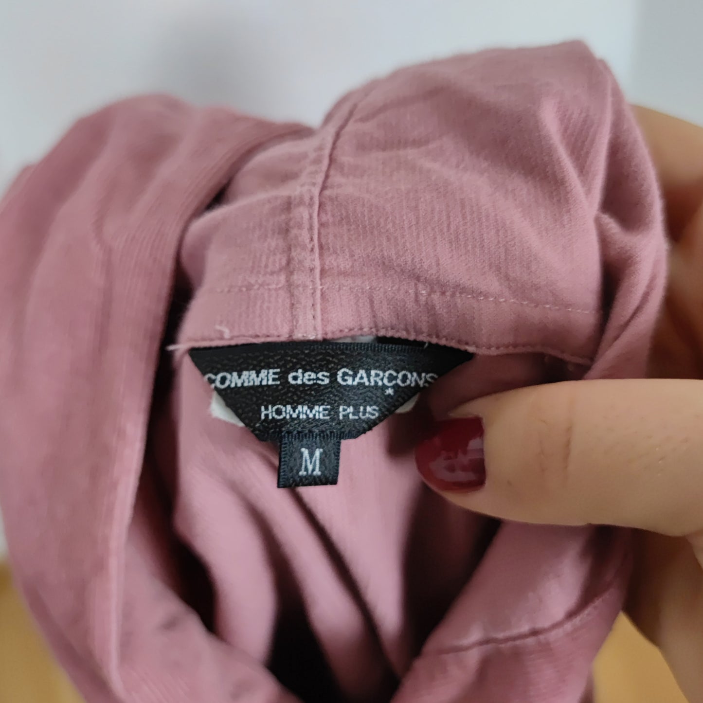 felpa in velluto rosa Comme des Garçons Homme plus