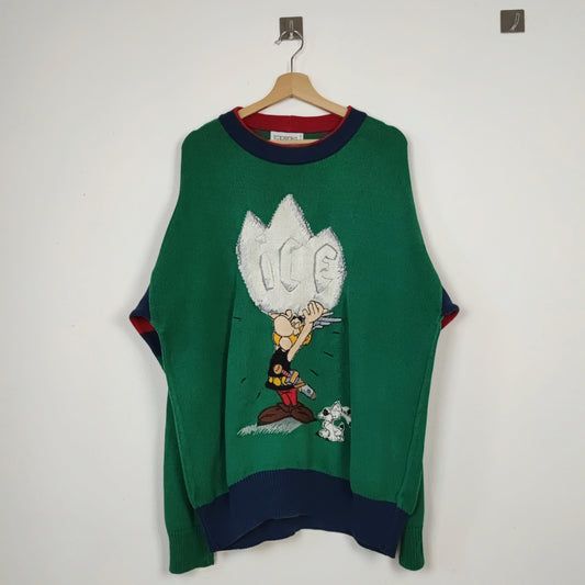 Maglione vintage Iceberg Asterix Idefix 1988