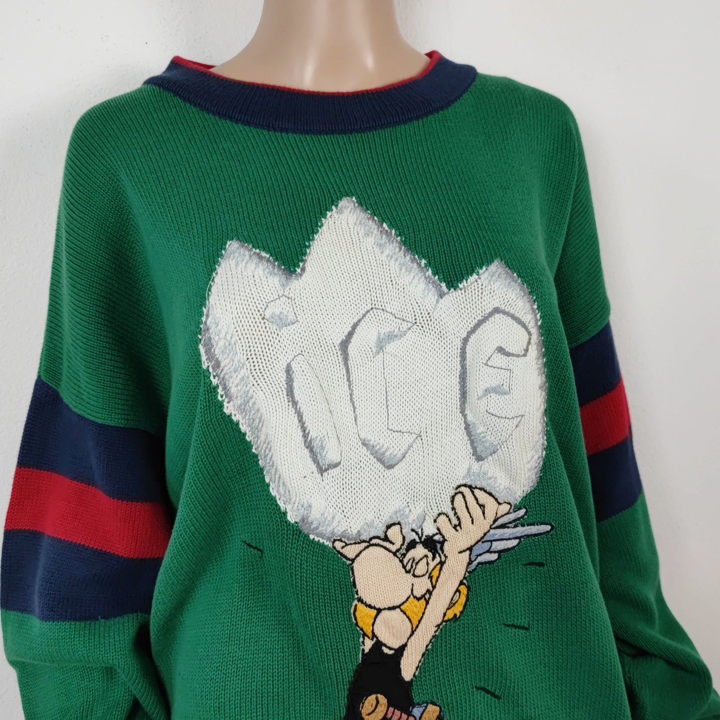 Maglione vintage Iceberg Asterix Idefix 1988