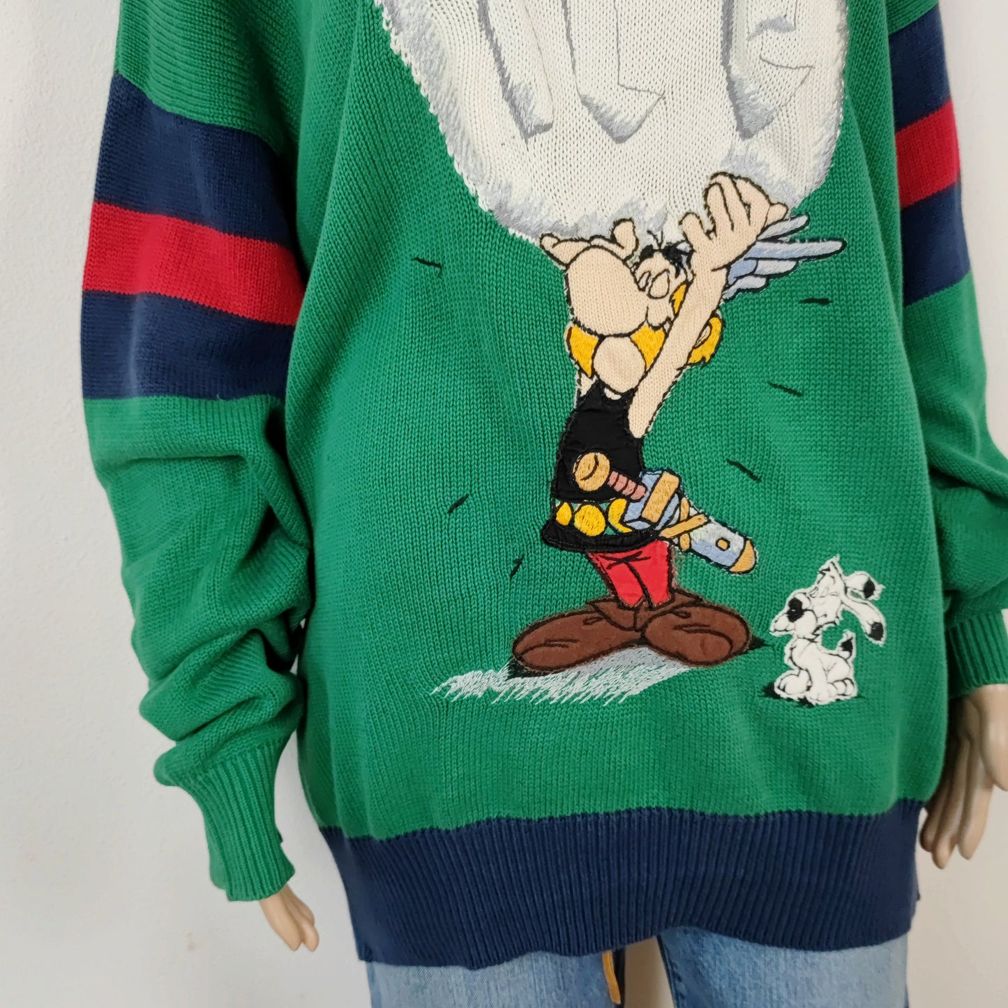 Maglione vintage Iceberg Asterix Idefix 1988