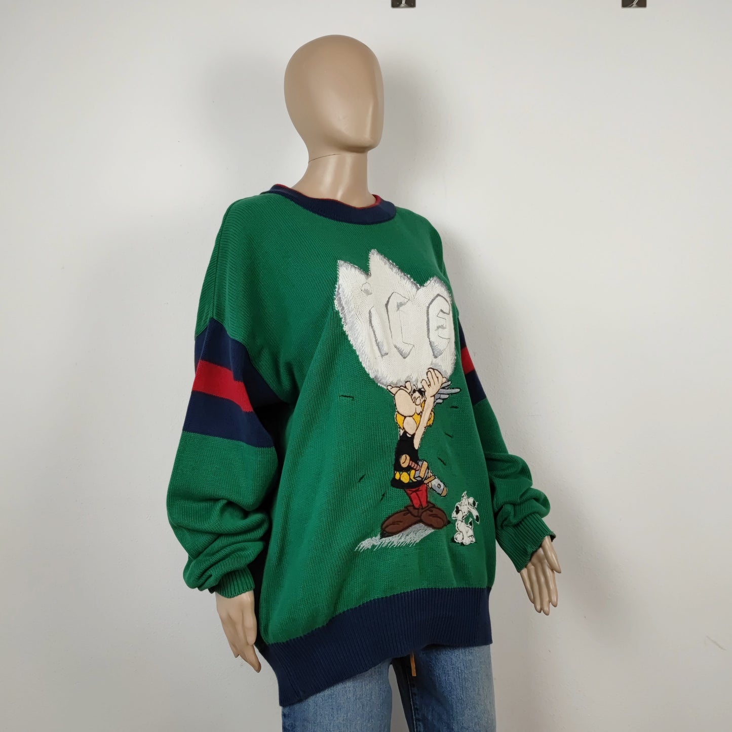 Maglione vintage Iceberg Asterix Idefix 1988