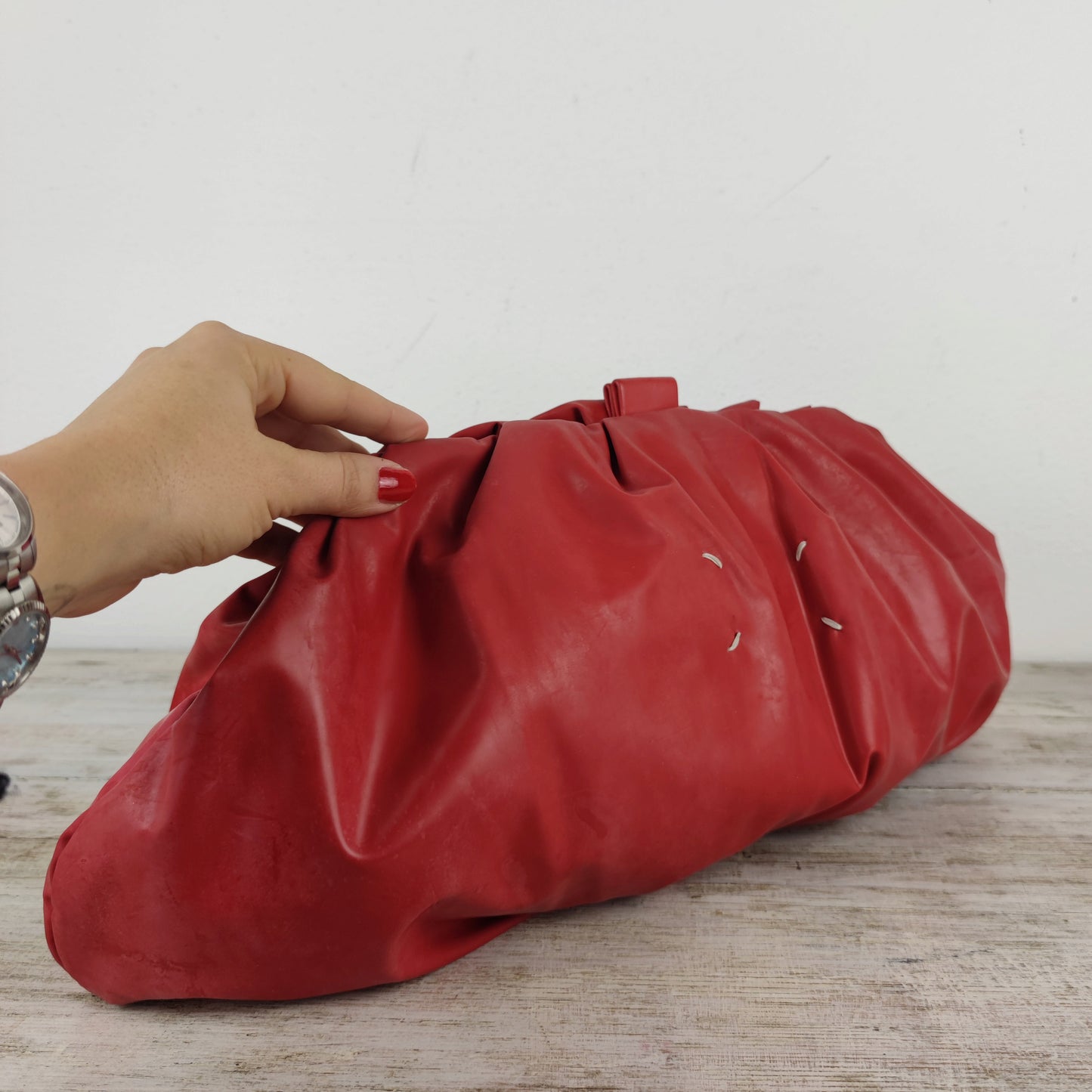 Borsa Margiela rubber - latex rosso