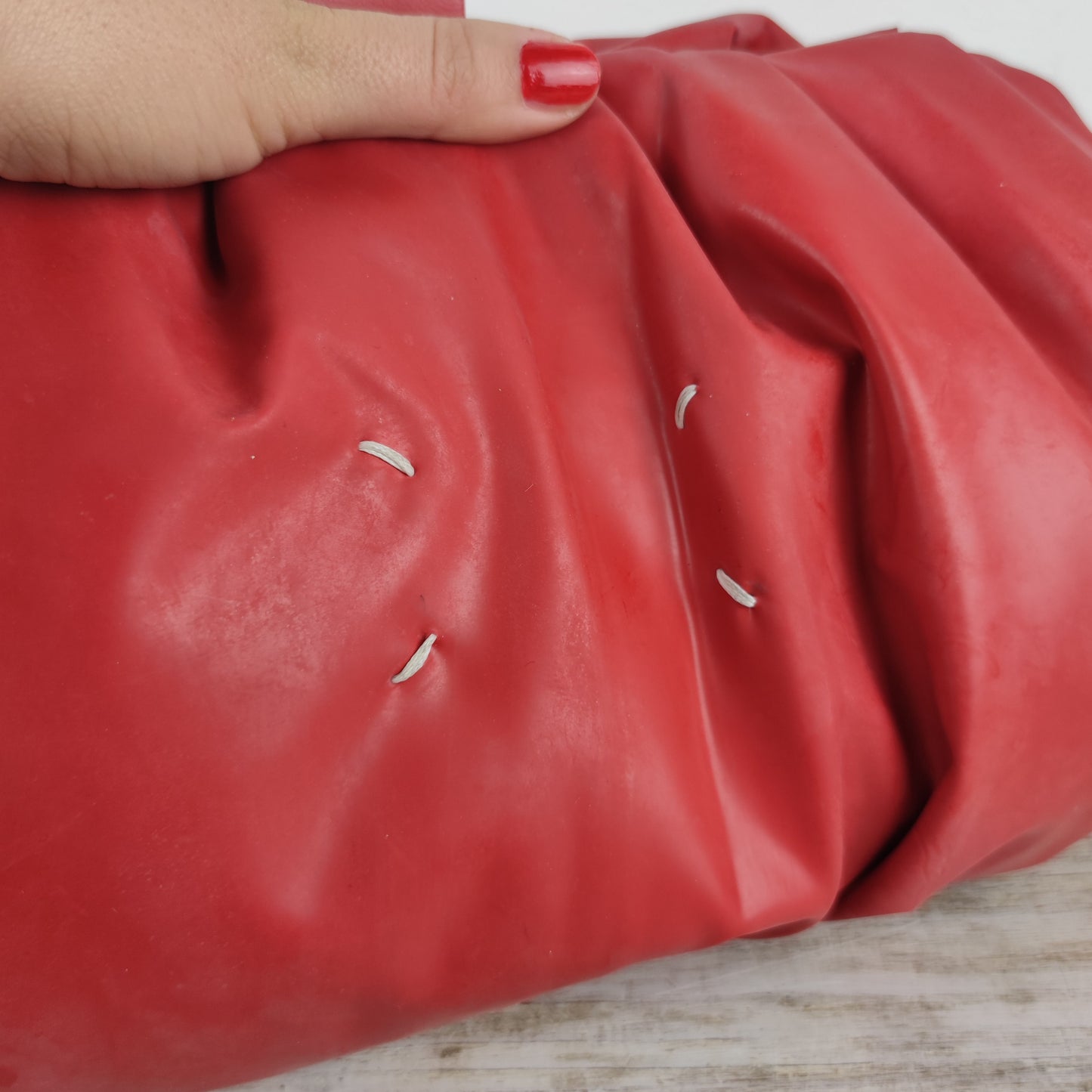 Borsa Margiela rubber - latex rosso