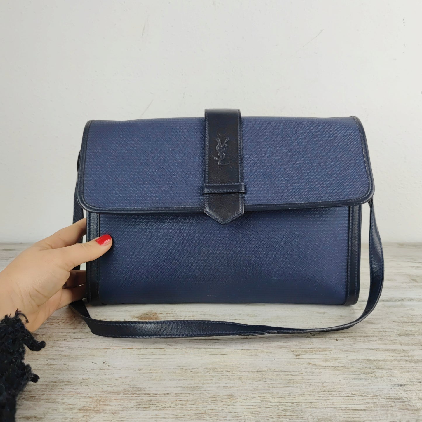 Borsa vintage Yves Saint Laurent blu