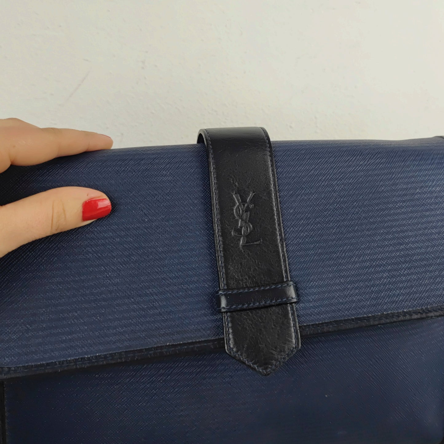 Borsa vintage Yves Saint Laurent blu