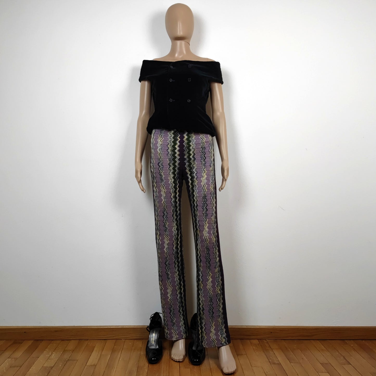 Pantaloni Missoni zig zag lilla