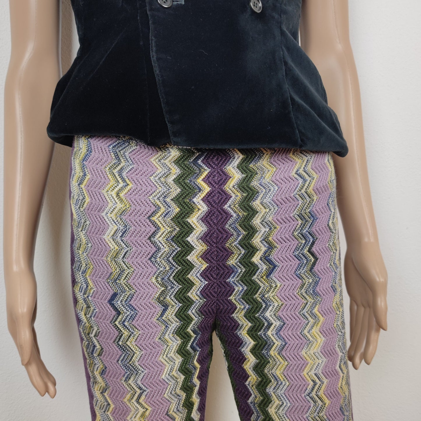 Pantaloni Missoni zig zag lilla