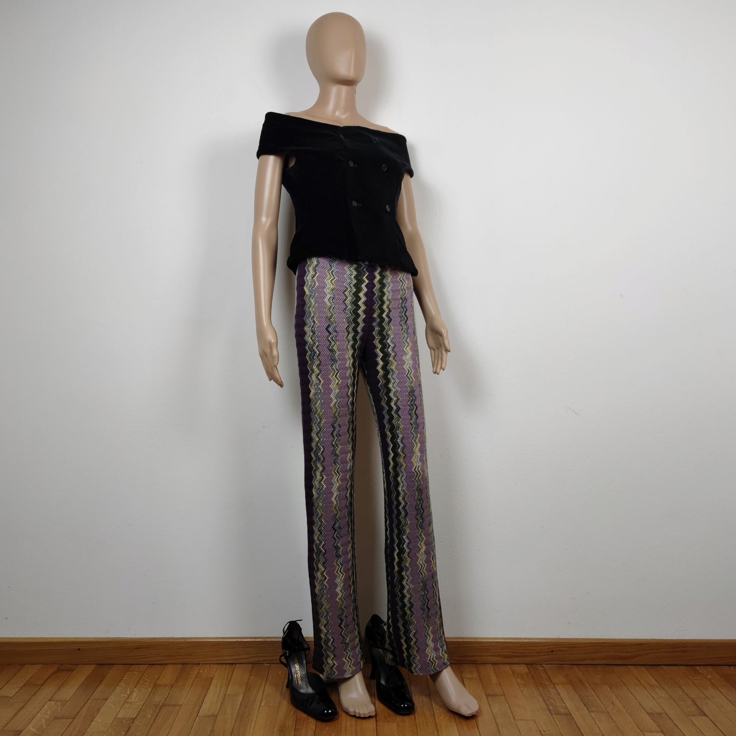 Pantaloni Missoni zig zag lilla