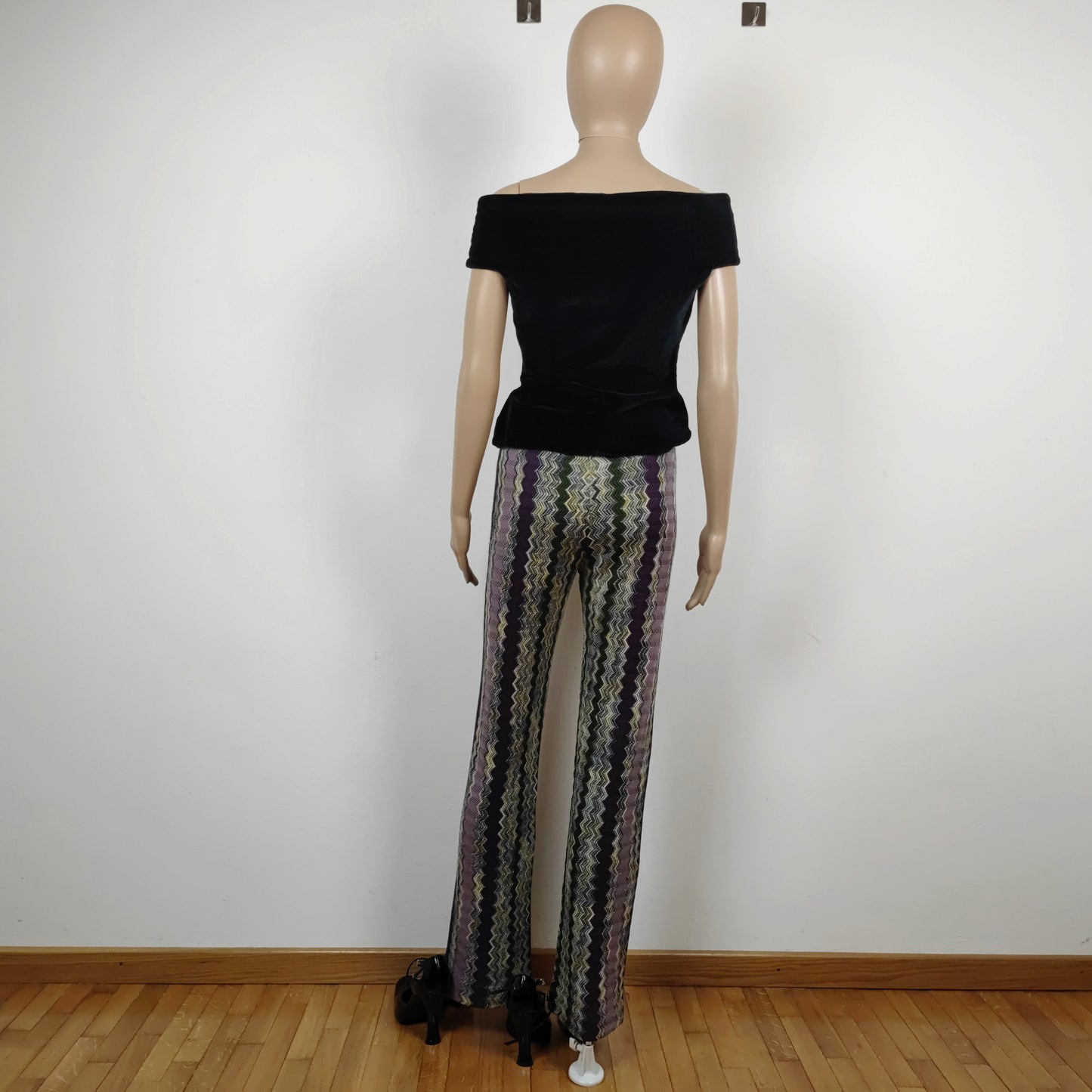 Pantaloni Missoni zig zag lilla