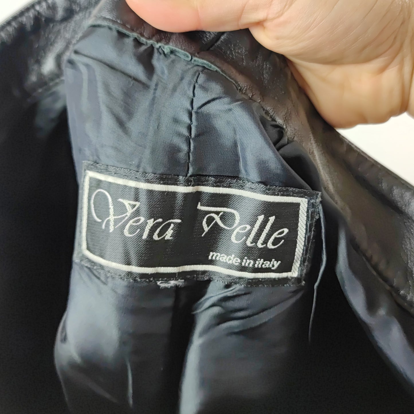 Shorts vintage in pelle nera