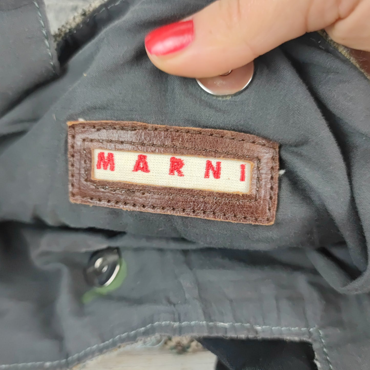 Borsa Marni lana grigia