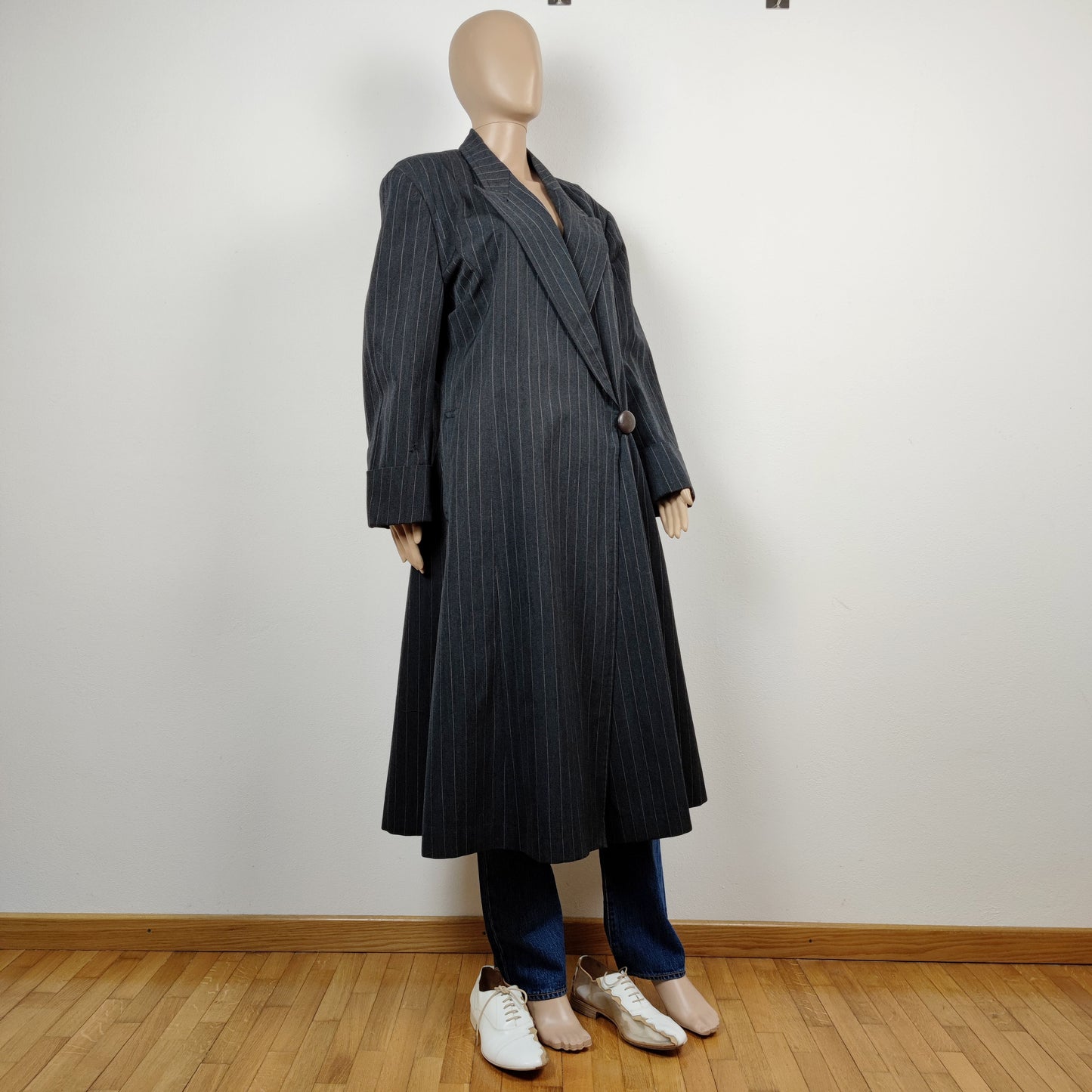 Cappotto gessato Comme des Garçons tricot