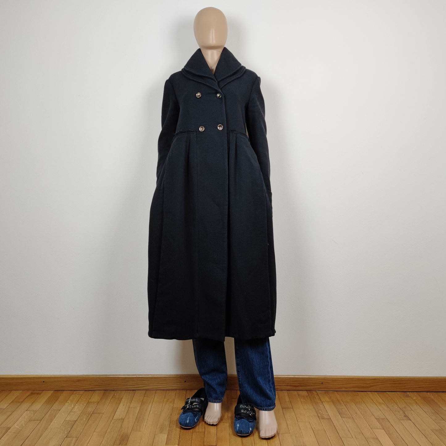 Maxi cappotto Malloni nero