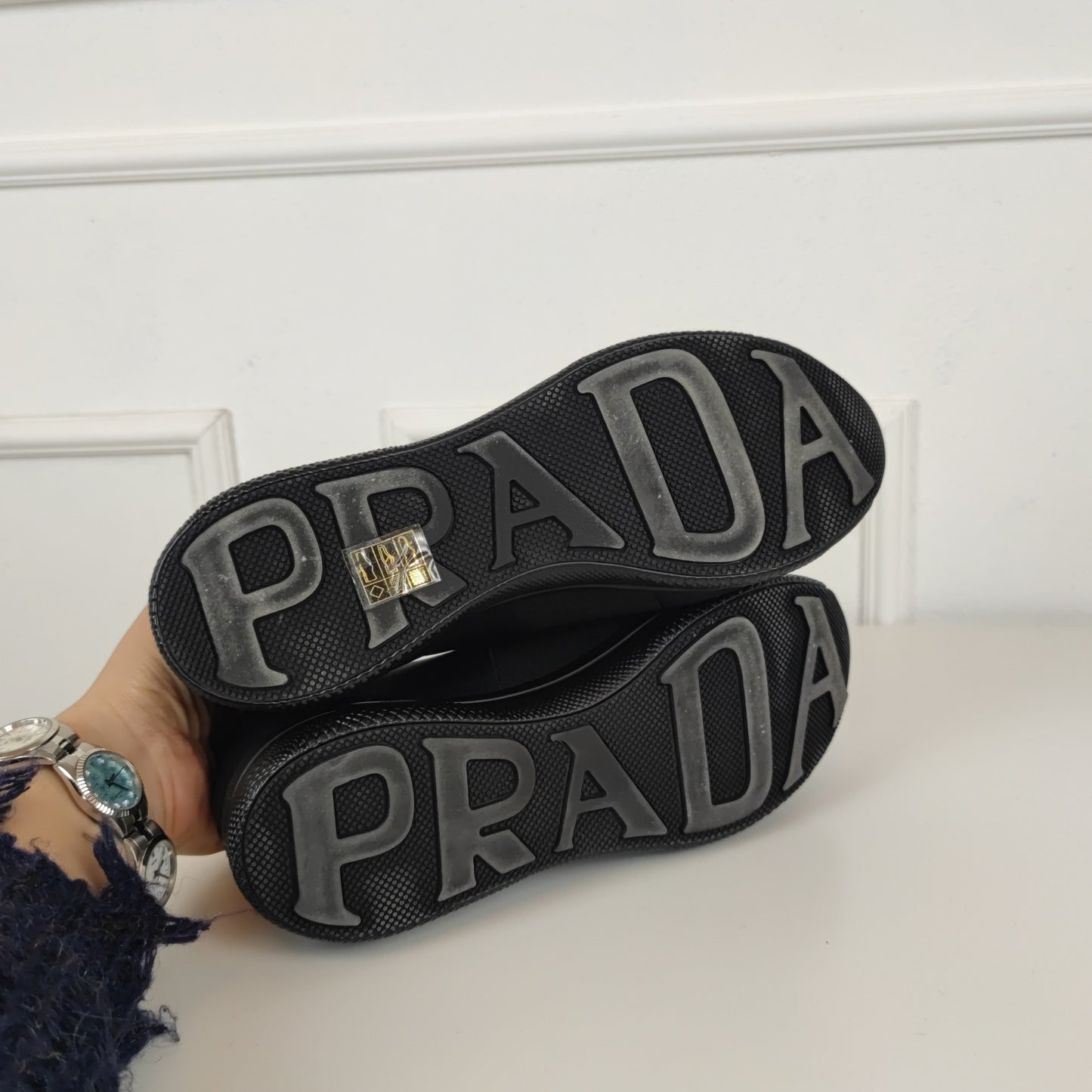 Sneakers Prada nere neoprene