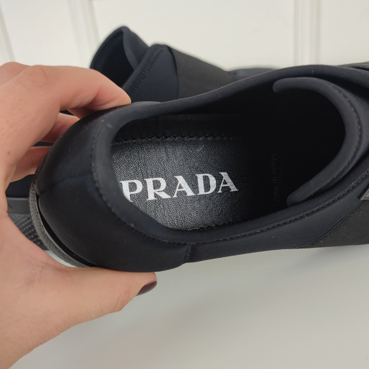 Sneakers Prada nere neoprene