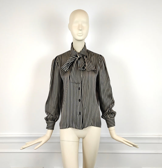 camicia Saint Laurent righe bianche e nere