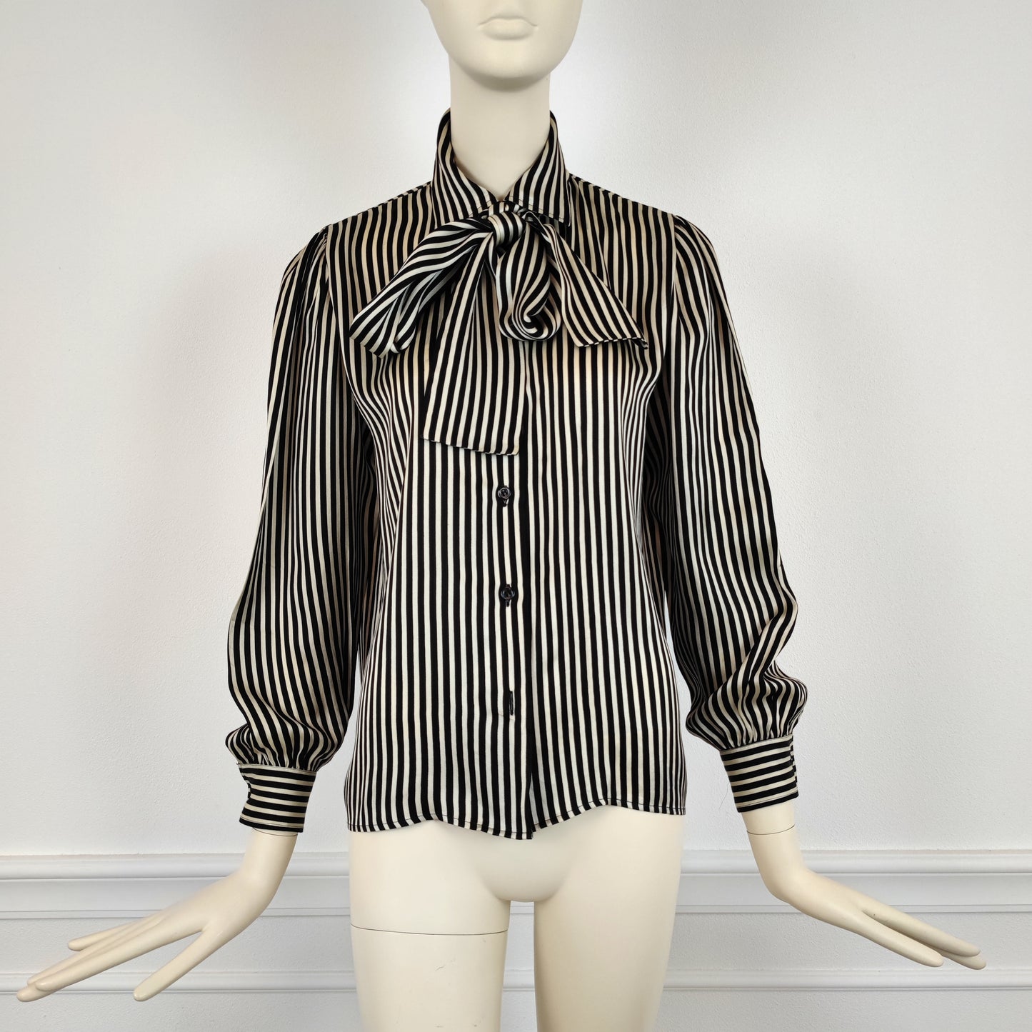 camicia Saint Laurent righe bianche e nere