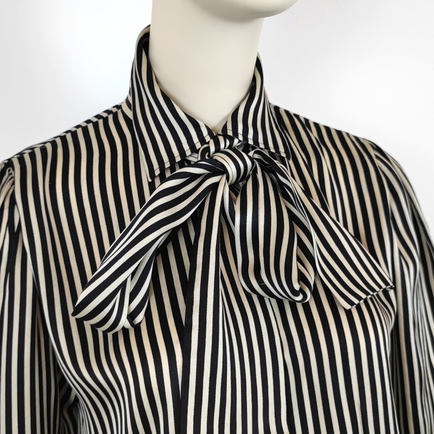 camicia Saint Laurent righe bianche e nere