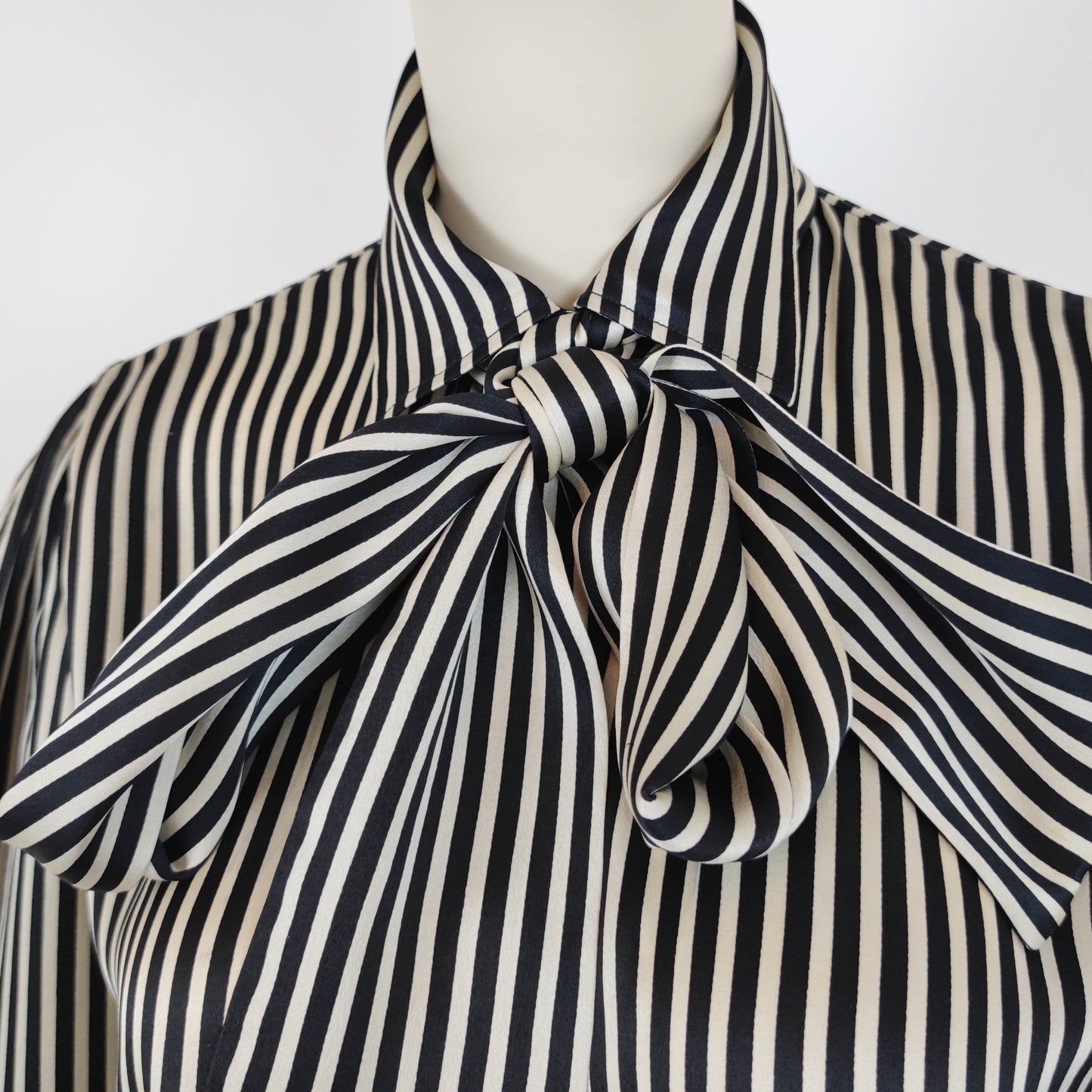 camicia Saint Laurent righe bianche e nere