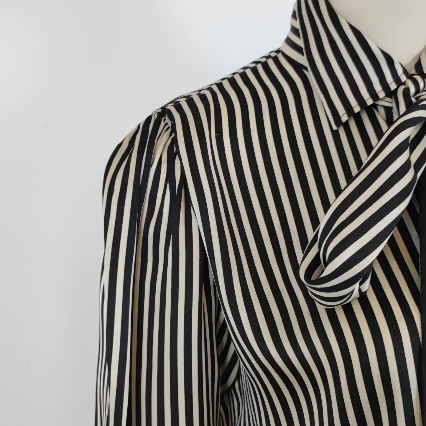 camicia Saint Laurent righe bianche e nere