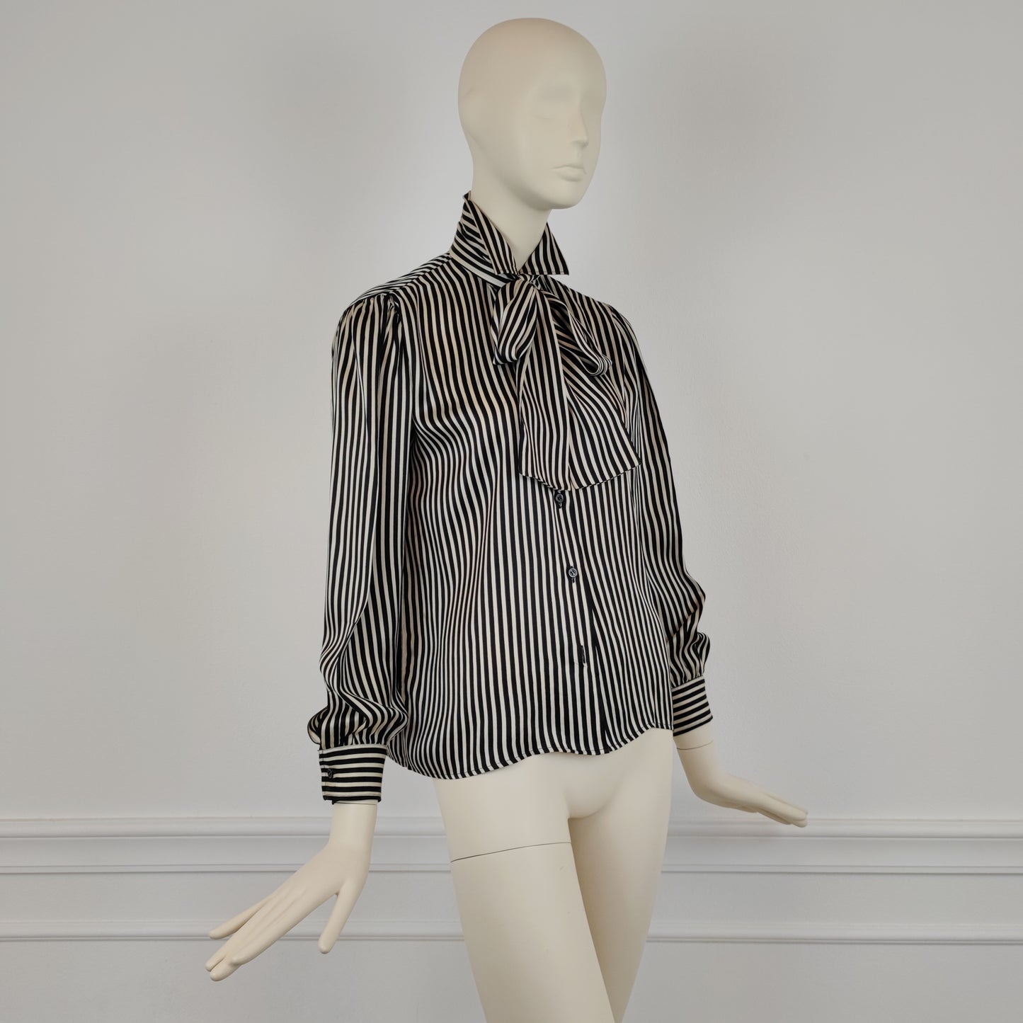 camicia Saint Laurent righe bianche e nere