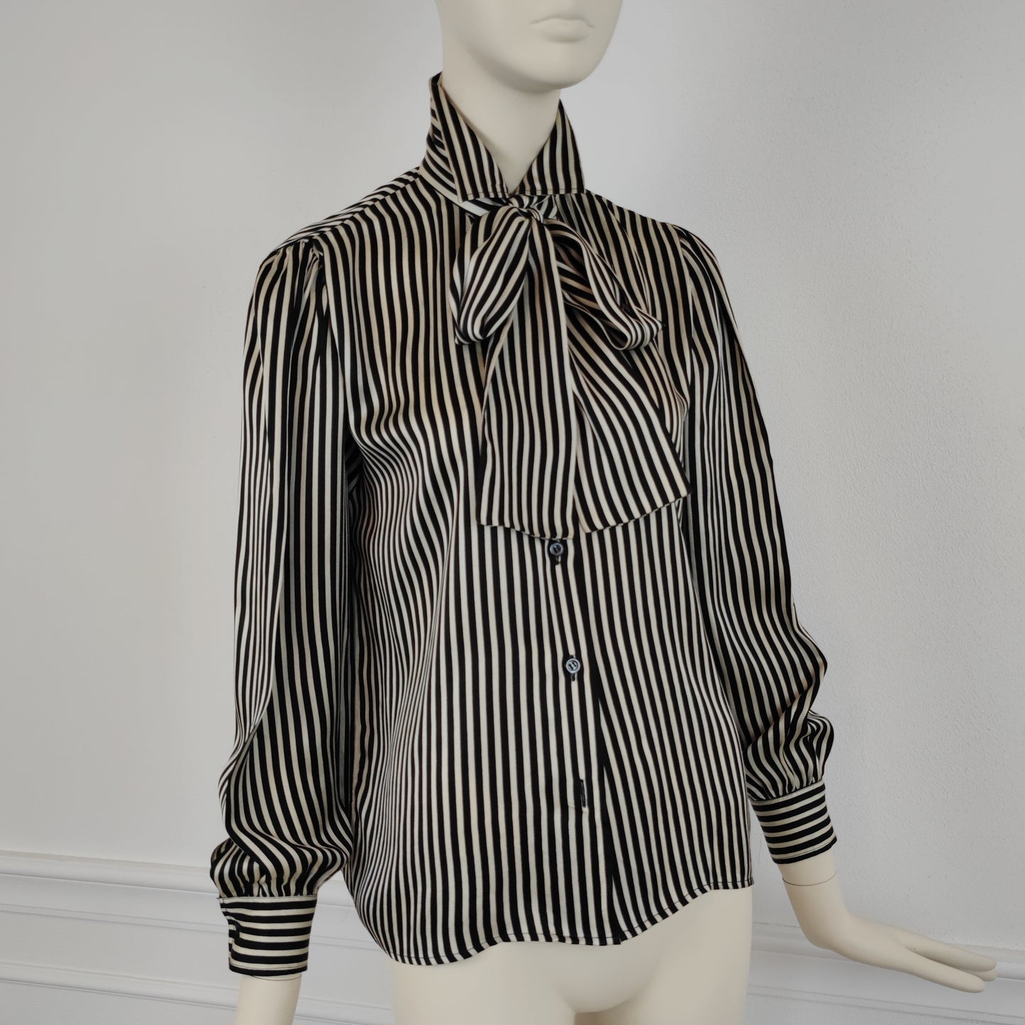 camicia Saint Laurent righe bianche e nere