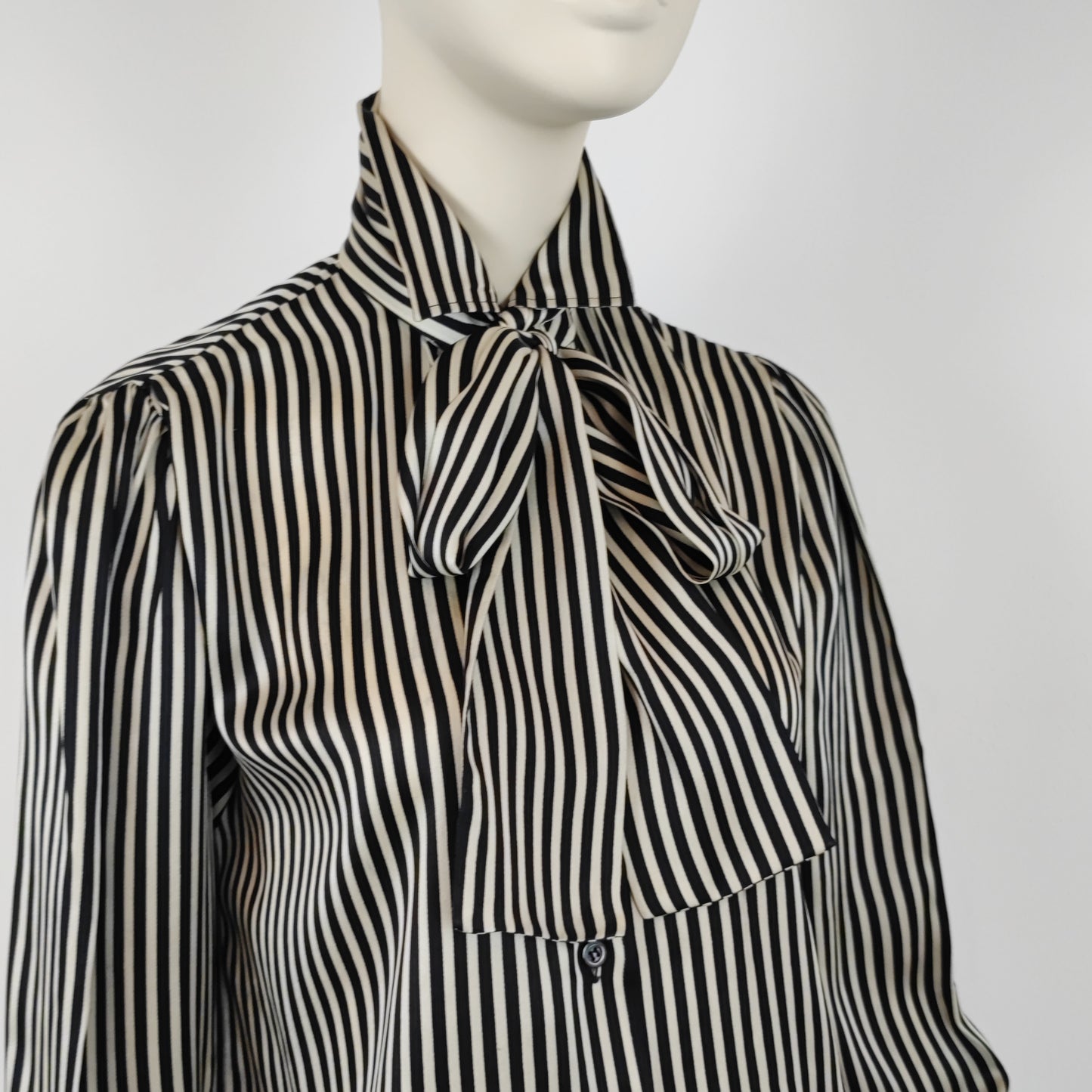 camicia Saint Laurent righe bianche e nere