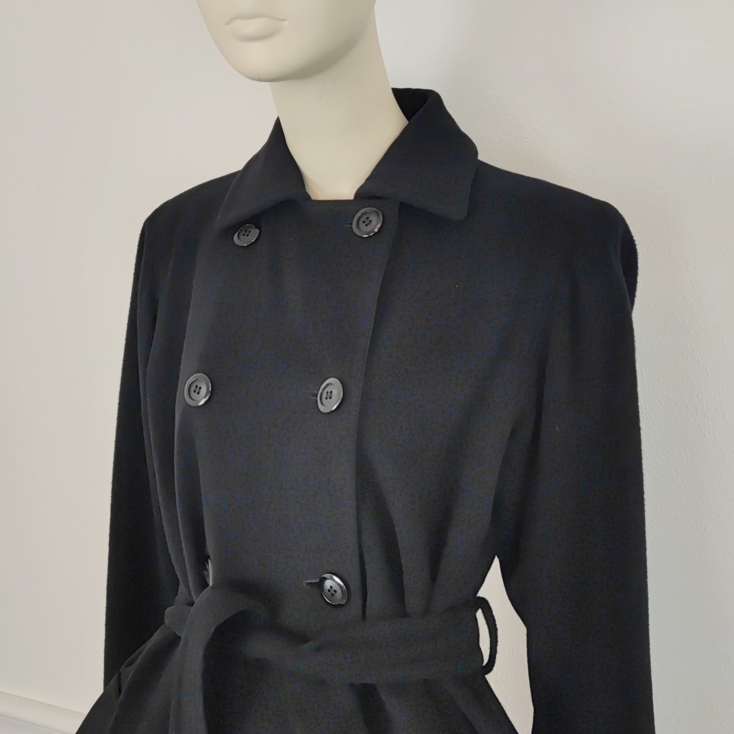 Cappotto nero Yves Saint Laurent rive Gauche