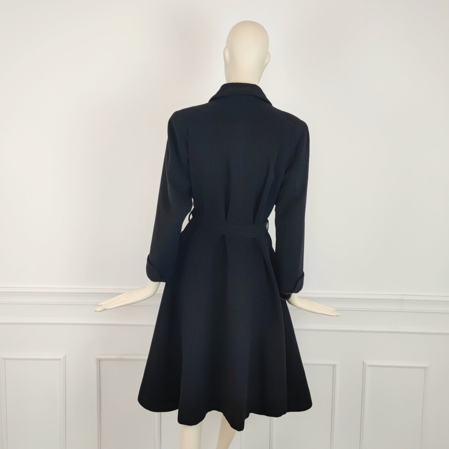 Cappotto nero Yves Saint Laurent rive Gauche