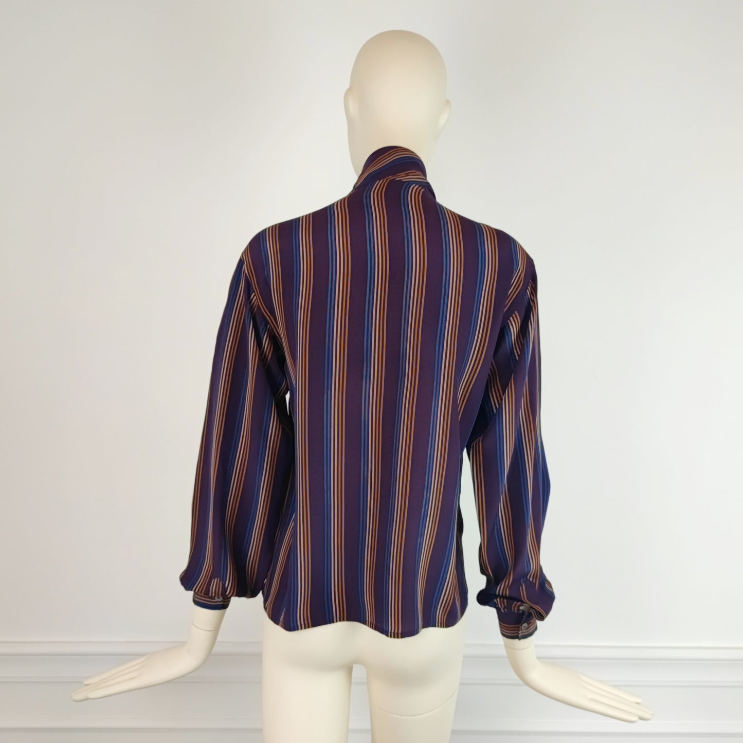 Camicia in seta Yves Sain Laurent righe viola