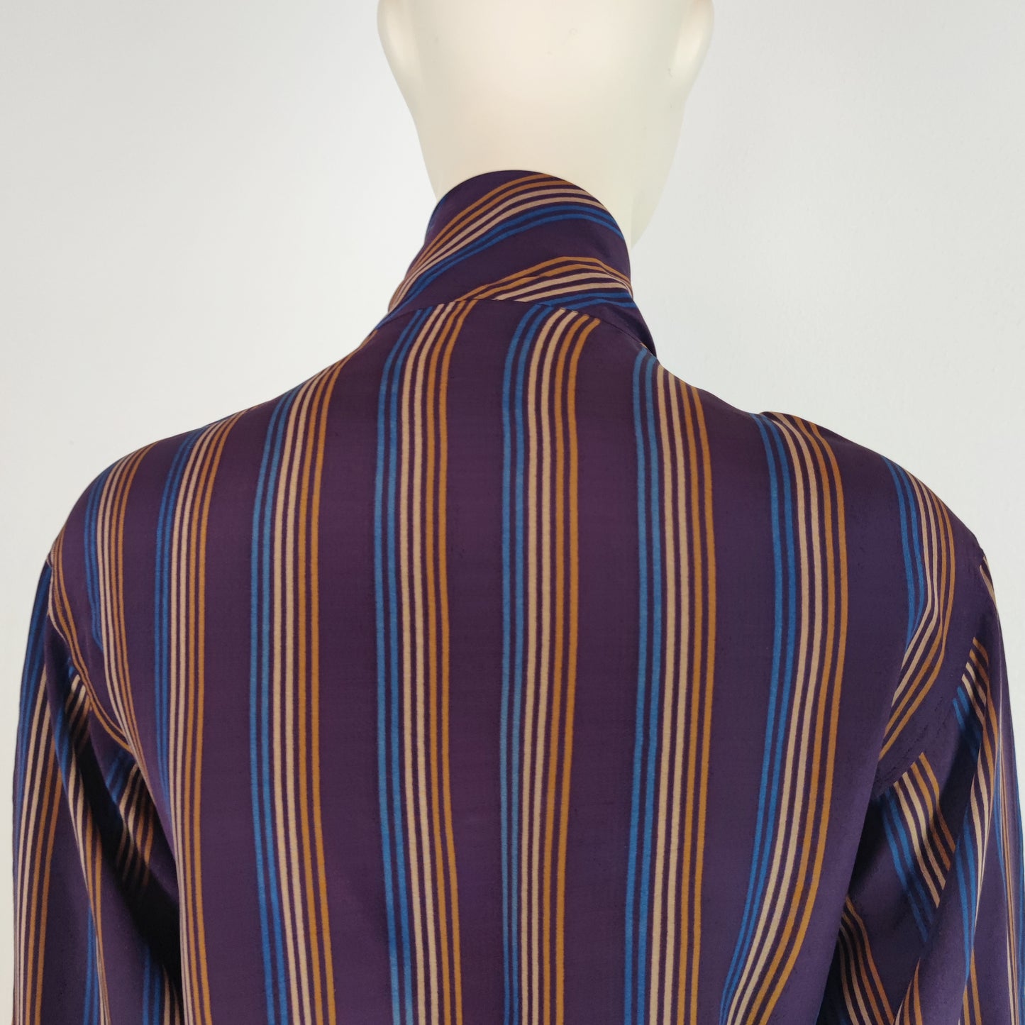 Camicia in seta Yves Sain Laurent righe viola