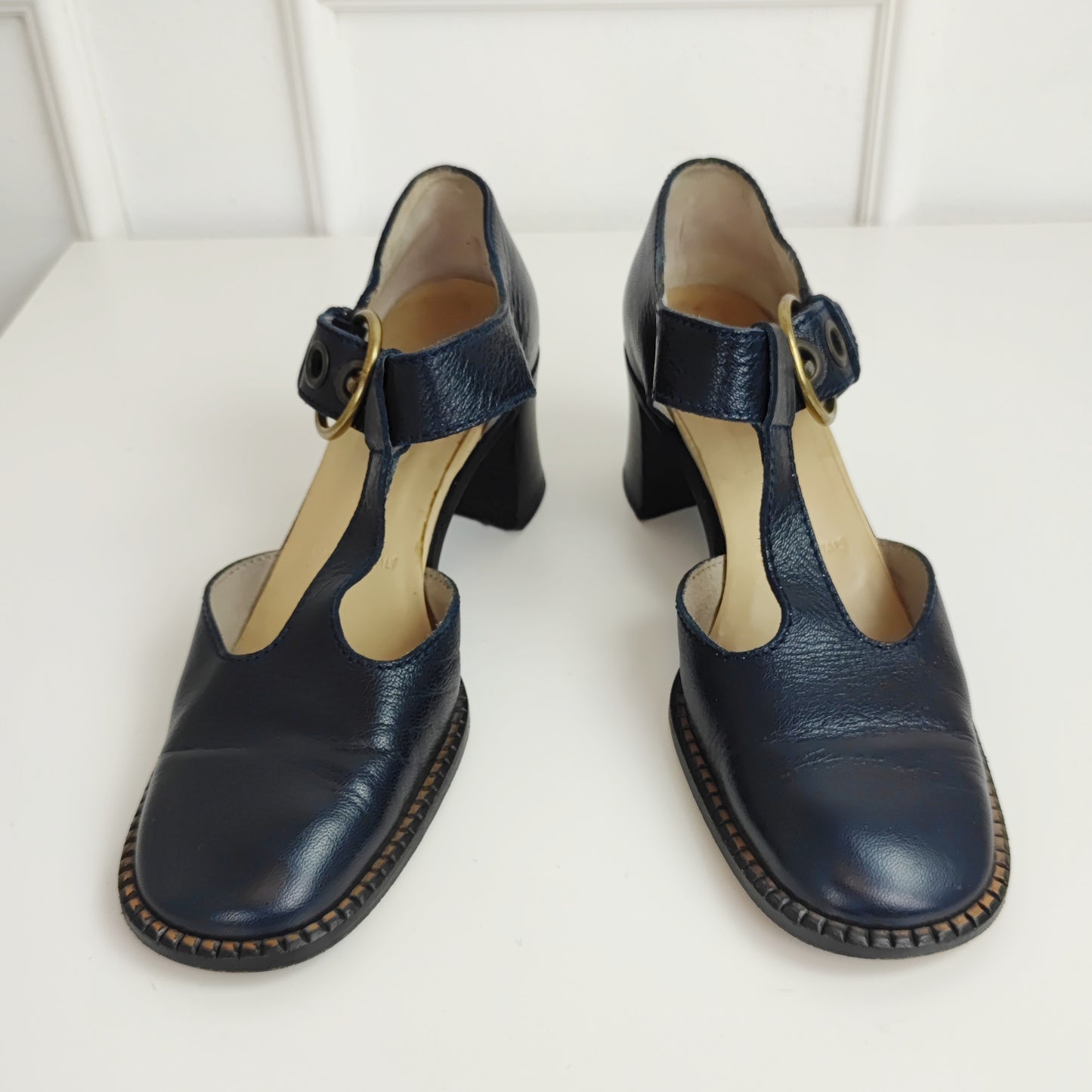 scarpe Miu Miu anni '90 pelle blu