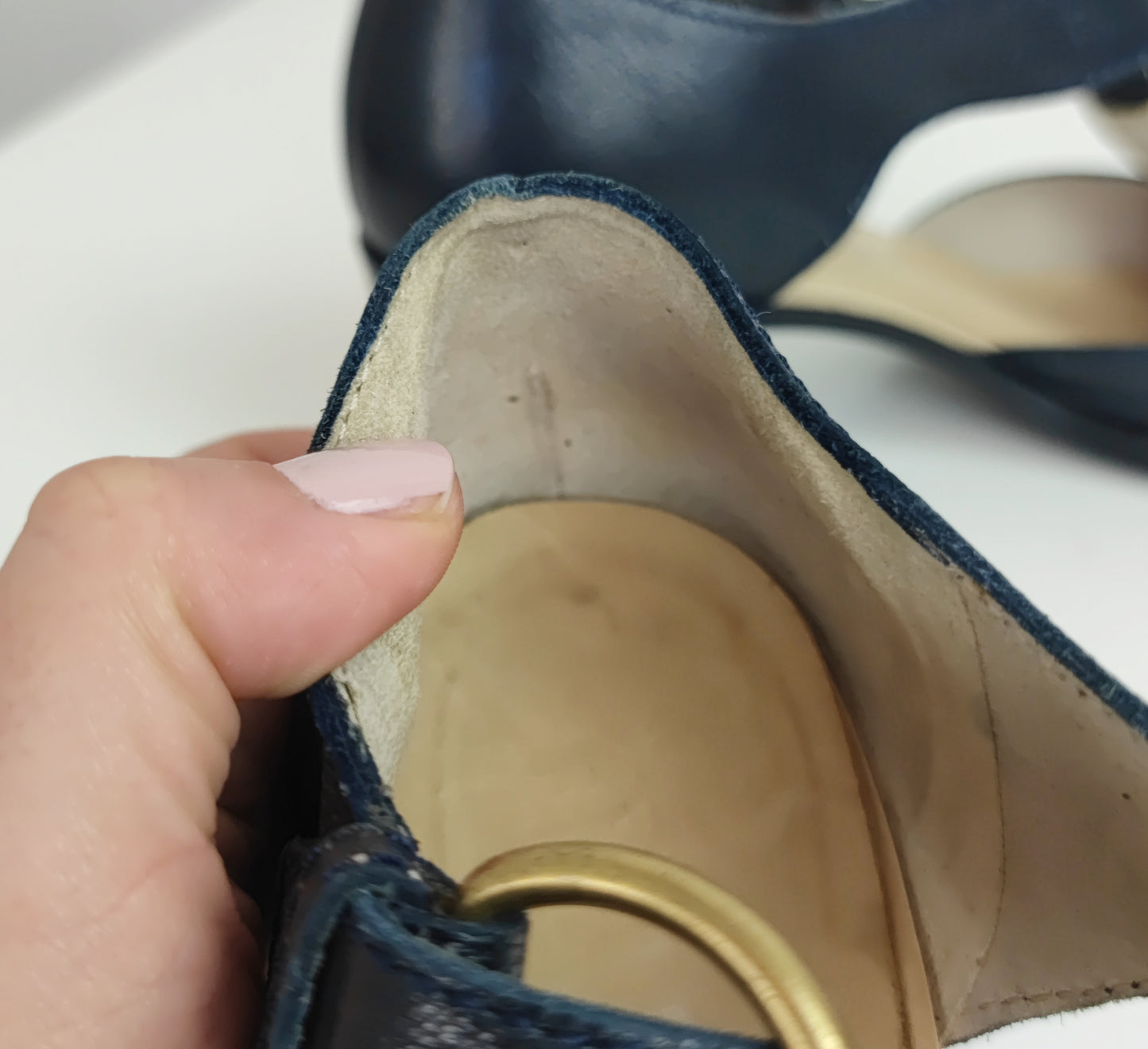 scarpe Miu Miu anni '90 pelle blu