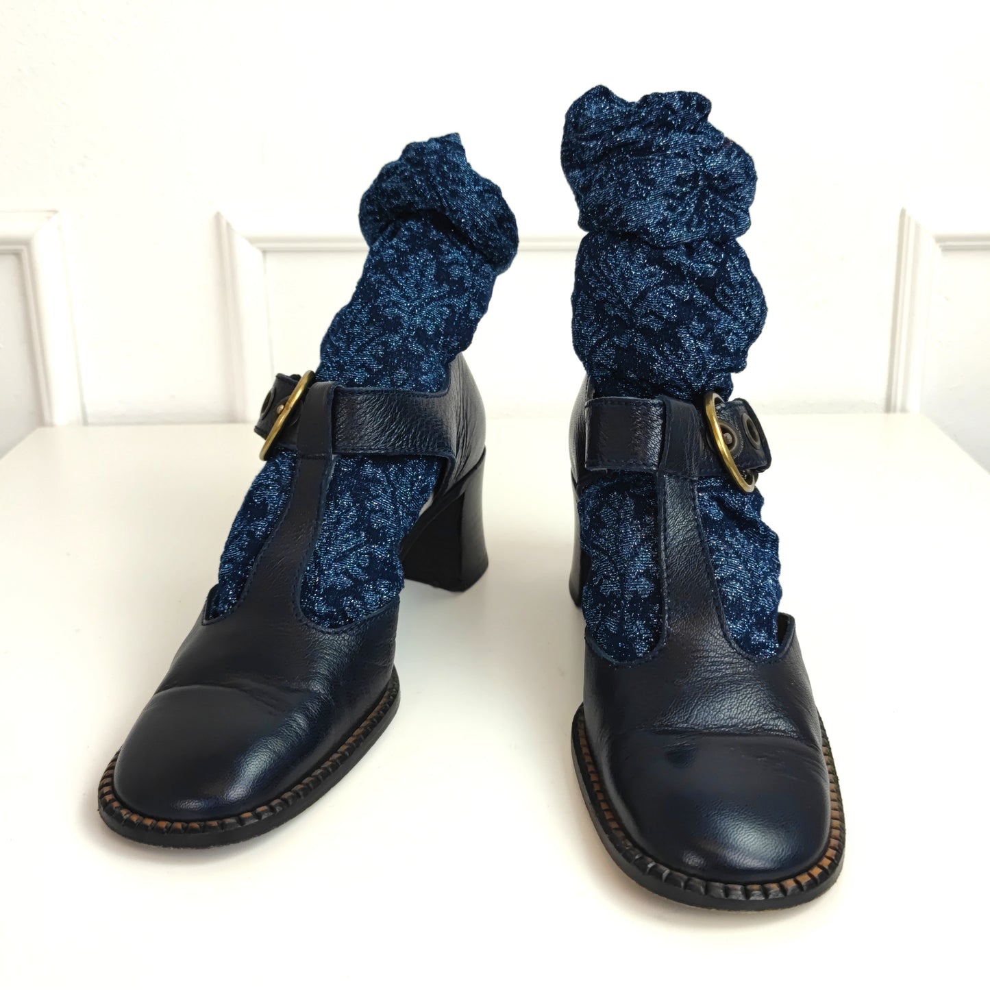 scarpe Miu Miu anni '90 pelle blu