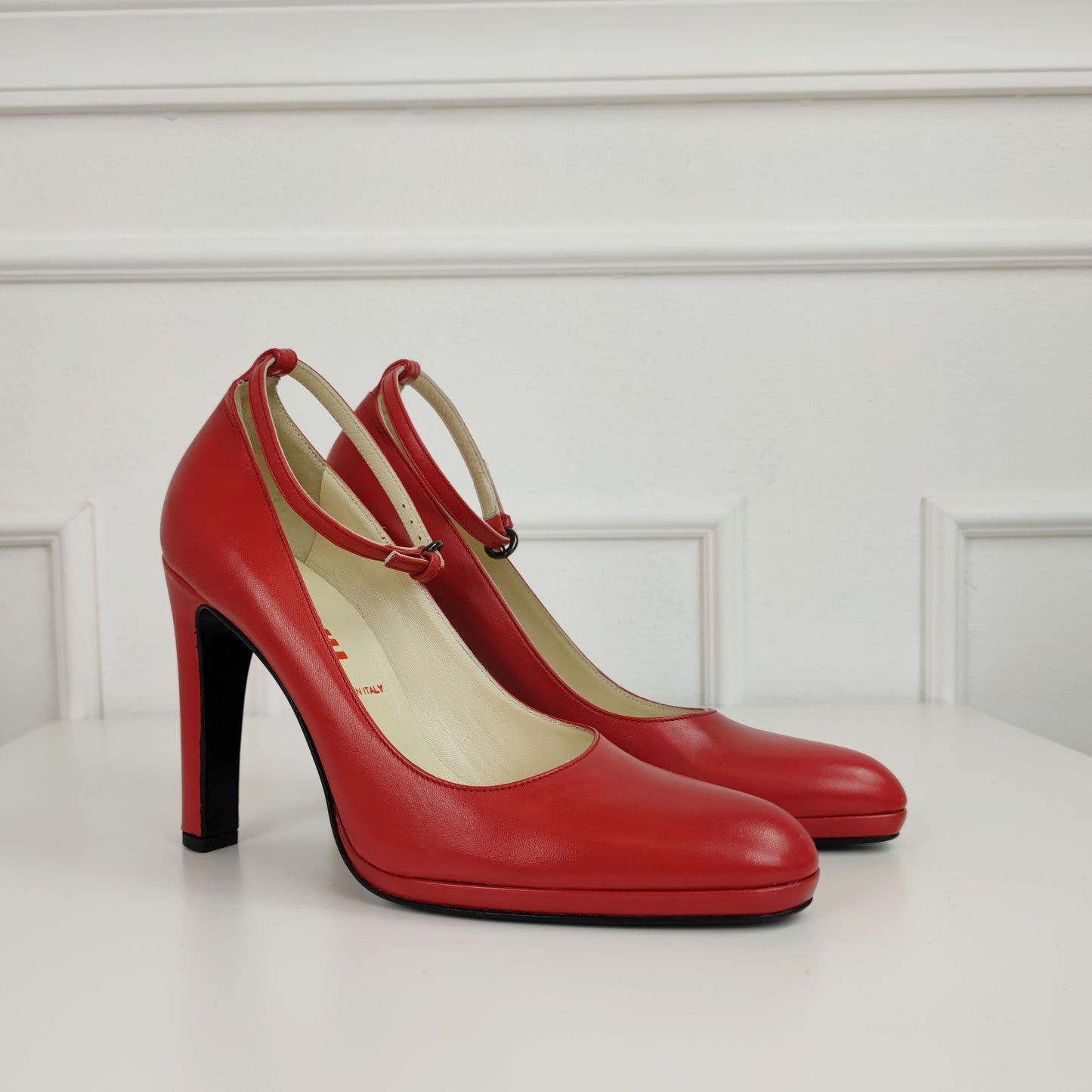 scarpe Miu Miu anni '90 pelle rossa