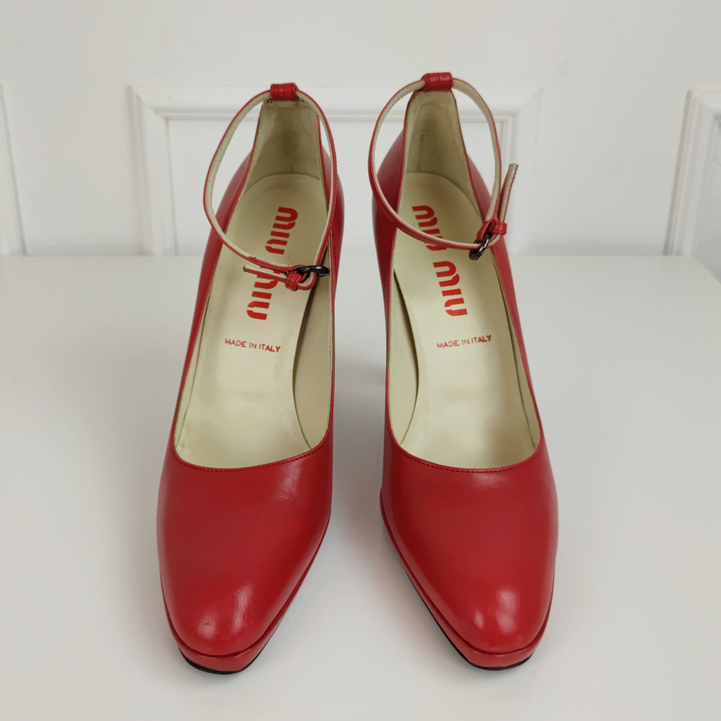 scarpe Miu Miu anni '90 pelle rossa