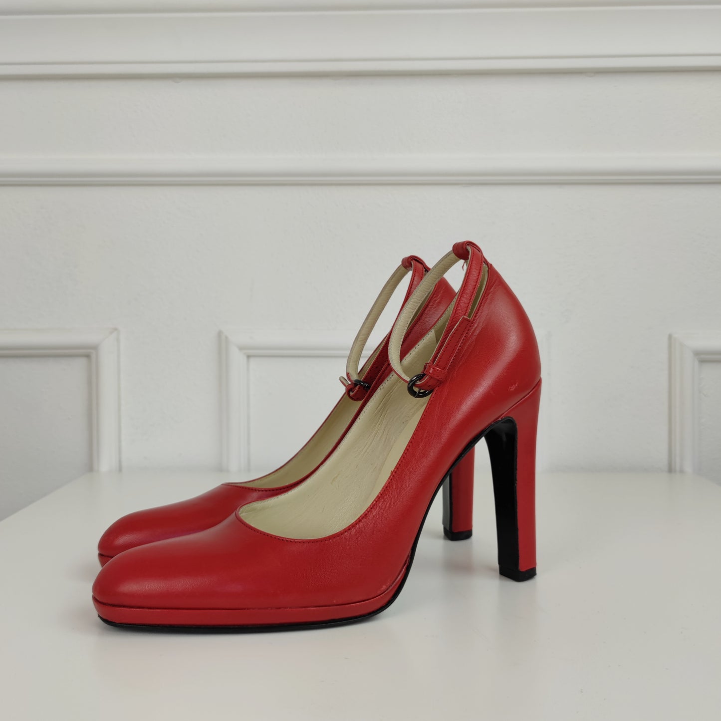 scarpe Miu Miu anni '90 pelle rossa