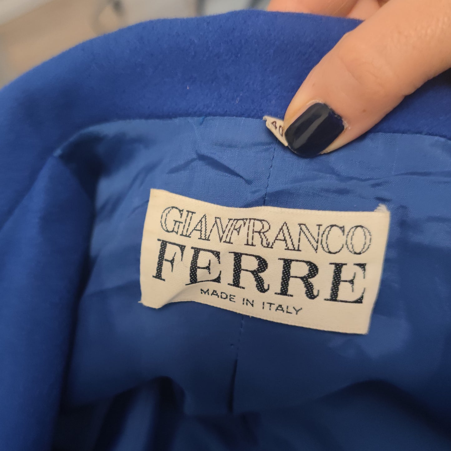 Giacca Gianfranco Ferré blu maxi bottoni