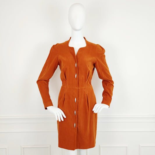 Abito Thierry Mugler anni '80 arancio